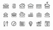 modern thin line icons set of household home appliance