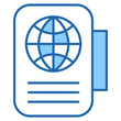 Vector Icon Document, id, passport, travel, visa