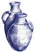 PNG Vintage drawing amphoras ammunition weaponry pottery.