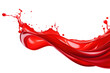PNG Red color liquid swish white background splattered splashing