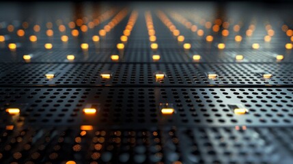 Poster - A silicon wafer with a hardware data processing background, rendered in 3D