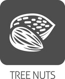 Fototapeta Pokój dzieciecy - A tree nut such as an almond food stylised icon concept. Possibly an icon for the allergen or allergy.