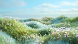 Fototapeta  - Color fantasy grass landscape abstract poster background