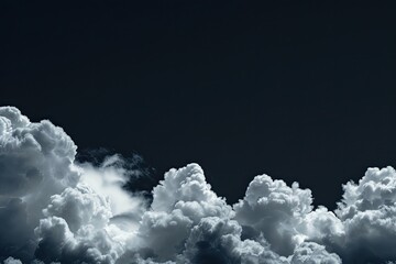 Wall Mural - Clouds isolated on a black background 