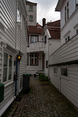 Bergen, Norway - June 6, 2010: Historical center in summertime,