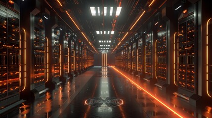 Poster - This is a 3D rendering of a CPU data center