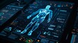 Advanced medical interface showcasing human anatomy visualization