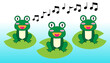 © linoa noa - Illustration of a chorus of frogs