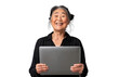 © Аrtranq - Senior Japanese Woman with Laptop Smiling