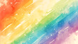 Beautiful artistic rainbow background in watercolor style with gentle translucent aquarelle paint over white paper backdrop. Pride Month template design