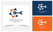 Workshop Logo Design Template. Workshop retro logo with wrench, screwdriver. Service work, repair label or logo. Tools concept.