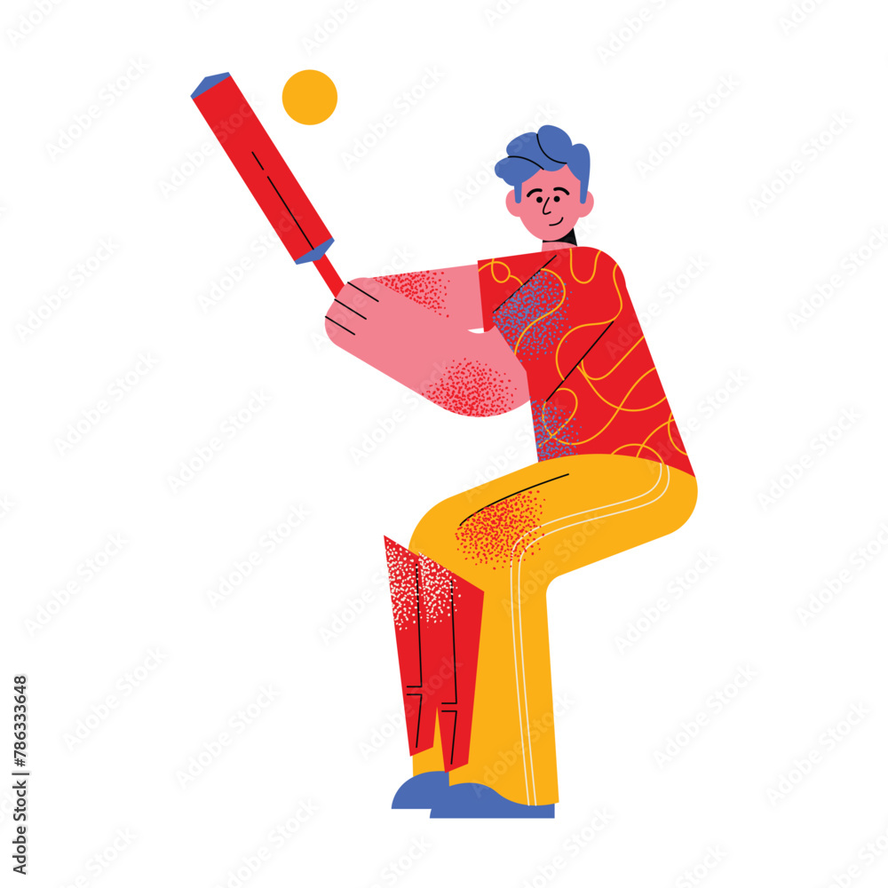 Slugger Vector Baseball player holding bat. Batter, sport man playing. Hitter athlete ...