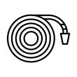 Fire hose line icon