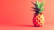 Geometric low poly pineapple coral backdrop