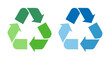緑色と青色のリサイクルマーク
