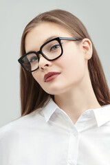 Canvas Print - female in spectacles