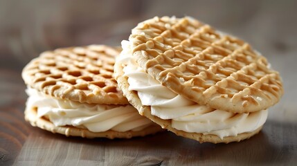 wafers with a vanilla cream