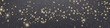 Gold glittering dots, particles, stars magic sparks. Glow flare light effect. Gold luminous points. Vector particles on transparent background.