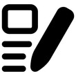 write document icon, simple vector design
