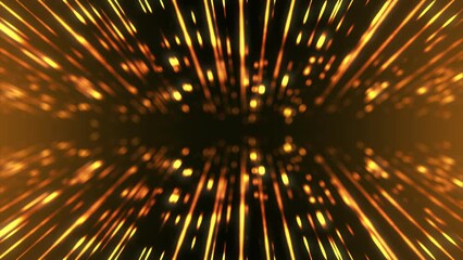 Wall Mural - Glittering award gold shining frame tunnel abstract video. Luxury art decoration Christmas background 3D animation loop