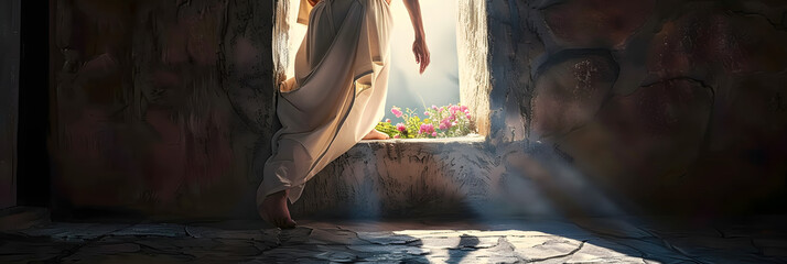 Wall Mural - Resurrection Of Jesus Christ at empty tomb