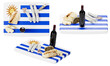 Uruguayan Flag Inspired Feast of Fine Wine, Cheeses, and Charcuterie