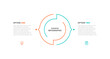 © Fit - Circle line vector design for infographic template with 2 step concept