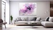 Home, couch, and wall gallery for comfort, modernism, and beauty. Chic living spaces have comfortable seating, modern décor, and lots of art. Ideal for interior design, furnishing