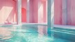 Dreamy Aqua Haven: Pastel Pool Reflections