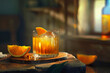 Golden Hour Citrus Cocktail on Wooden Table
