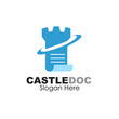 © Hasyim Asngari - castle document logo design concept stock vector illustration