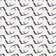Indigo denim blue leaf motif seamless pattern. Japanese dye batik fabric style effect print background swatch. 