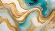 Natural luxury abstract fluid art painting in alcohol ink technique. Tender and dreamy wallpaper. Mixture of colors creating transparent waves and golden swirls. For posters, other printed material.Ai