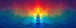 Chakra Symbols Spectrum on Cosmic Background
