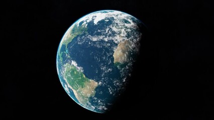 Wall Mural - planet earth. universe and planet. 3d-rendering. animation