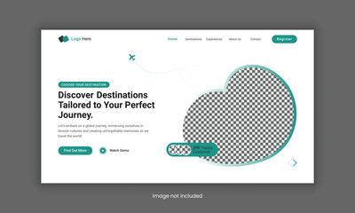 travel agency landing page design for travel landing page template, hero section for travel website,
