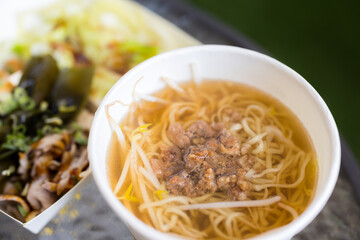 Poster - Minced pork noodles in take away bowl