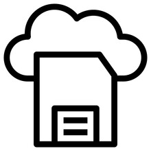 Cloud Data Icon, Simple Vector Design