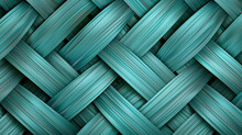 3d Teal Green Woven Pattern, Seamless Texture, Repeating Pattern