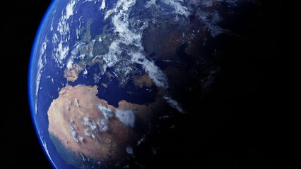 Wall Mural - planet earth. universe and planet. 3d-rendering. animation
