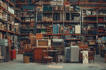 Wall Mural - Warehouse full of furniture and appliances