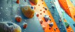 © Corri Seizinger - Boulder climbing wall in boulder climbing hall - climbing background banner panorama