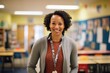 © Vorda Berge - Portrait of a smiling young female school teacher