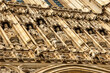 Ornate carvings on The Palace of Westminster (Houses of Parliament) in the city of Westminster, London, England
