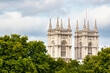 Two towers of Westminster Abbey in the city of Westminster, London, England