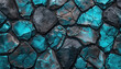 abstract turquoise and black cobblestone texture for modern design background