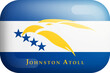 Johnston Atoll Official National Flag Isolated 3D Glossy Rounded Icon