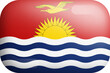 Kiribati Official National Flag Isolated 3D Glossy Rounded Icon