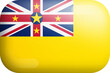 Niue Official National Flag Isolated 3D Glossy Rounded Icon