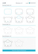 How to Draw Doodle Animal Lamb, Cartoon Character Step by Step Drawing Tutorial. Activity Worksheets For Kids